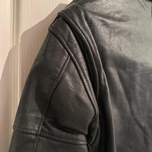 Vintage Black Leather Asymmetrical Biker Jacket, Distressed Punk Rocker Coat