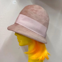 Vintage Bonhomme Paris Cloche Hat | Blush Pink Wool, 1960s Style Women's Hat