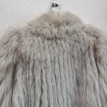 Vintage SAGA FOX Genuine Fox Fur Coat | Ivory Grey Long Hair Fur Jacket