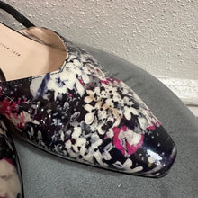 Peter Kaiser Floral Slingback Kitten Heels | Pointed Toe Patent Finish Dress Shoes