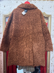 Y2K Brown Faux Fur Teddy Coat