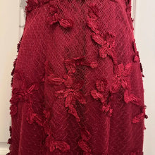 Bariano Australia Wine Red Floral Lace Mermaid Gown | Open Back Evening Maxi Dress