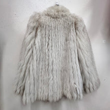 Vintage SAGA FOX Genuine Fox Fur Coat | Ivory Grey Long Hair Fur Jacket