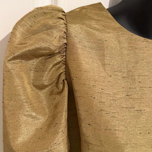Vintage Julie Cox Designs Gold Bow Dress | Drop Waist Dress Made in Australia