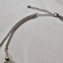 Vintage Clear & Grey Statement Necklace / Faceted Acrylic Beads / Chunky Chain Necklace / Y2K Minimal Jewelry