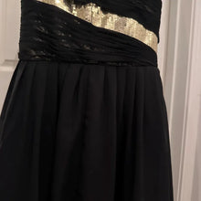 Vintage Black Gold Sequin Mermaid Gown | Strapless Old Hollywood Formal Dress