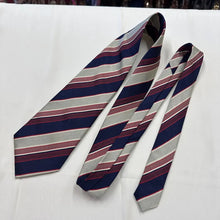 Vintage Giorgio Armani Silk Neck Tie | Navy Red Stripe | Handmade in Italy | Classic Menswear