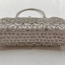 Vintage Gregory Ladner Beaded Sequin Evening Bag | White Bridal Clutch, Art Deco Style Purse
