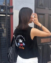 Vintage Mickey & Co. Suede Vest – Embroidered Back, 90s Disney Streetwear