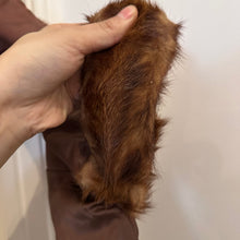 Vintage Genuine Mink Fur Stole Wrap with Fringe Trim | Long Brown Fur Shawl | Old Hollywood Glamour