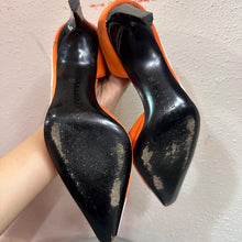 Christian Lacroix Orange Lace Detail Heels  Pointed Toe Stiletto Pumps EU 38 UK 5 Vintage Designer