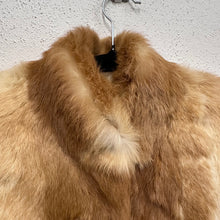 Vintage Rabbit Fur Jacket | Caramel Brown & Cream Patchwork Fur Coat | 1970s Style