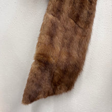 Vintage 1950s Mink Fur Cape Stole | Mid Century Fur Wrap | Shawl Collar Fur Cape | Brown Fur Stol