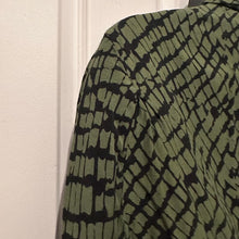 Vintage DHALIA Green Snake Print Rayon Waterfall Cardigan | Lightweight Open Front Jacket