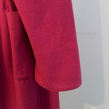 Vintage Wool and Cashmere | Magenta Pink Long Coat | Australian Made | Peter Pan Collar | Belted Wool Coat