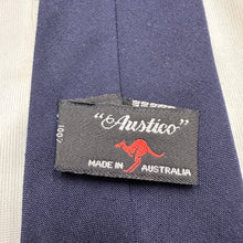 Vintage Navy Blue Plain Necktie Classic Textured Mens Tie
