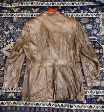 Vintage 90s Brown Leather Jacket – Longline Blazer Style, Unisex Fit