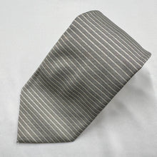 Vintage Jean Mercier Tie Black Ivory Stripe and sky blue dots Pattern Polyester Necktie