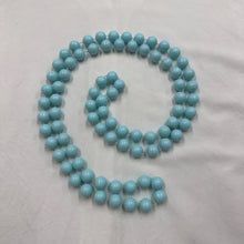 Vintage Turquoise Beaded Necklace / Long Layering Necklace / Double Strand Style / Minimal Statement Jewelry