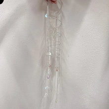 Vintage Wrap-Around Beaded Fringe Bracelet | Iridescent Sequin & White Bead Cuff | Boho Statement Jewelry