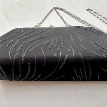 Vintage Black Beaded Evening Bag | Art Deco Style Chain Shoulder Purse