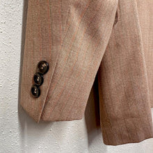 Vintage Italian Beige Pinstripe Blazer | Classic Tailored Jacket | Neutral Business Blazer | Women’s Medium