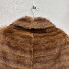 Vintage 1950s Mink Fur Cape Stole | Mid Century Fur Wrap | Shawl Collar Fur Cape | Brown Fur Stol