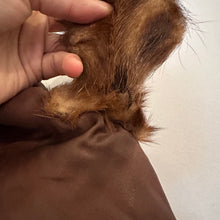 Vintage Genuine Mink Fur Stole Wrap with Fringe Trim | Long Brown Fur Shawl | Old Hollywood Glamour