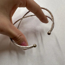 Vintage Rhinestone Wrap Bracelet | Flexible Silver Tone Coil Bangle | Sparkly Statement Cuff | Adjustable Bracelet