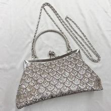 Vintage Gregory Ladner Beaded Sequin Evening Bag | White Bridal Clutch, Art Deco Style Purse