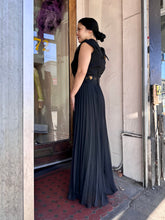 Original Mary Charmaine Black Chiffon Evening Jumpsuit – Early 1970s