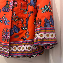 Stella Jean Made in Italy Cotton Statement Jacket | Vibrant Folk Art Print Blazer | Double Breasted Designer Jacket | Size IT 42