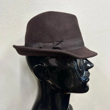 Vintage VSTRDY Brown Wool Fedora Hat | Classic Wide Brim Felt Hat | Unisex | 57cm