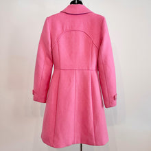 Vintage Pink Wool Blend Swing Coat | Peter Pan Collar, Fitted Waist, A-Line Silhouette