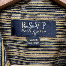 Vintage Gold Black Stripe Textured Blazer | Tailored Office Jacket | Made Australia