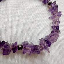 Vintage Amethyst & Green Glass Stretch Bracelet Set | Natural Crystal Chip Bracelet Duo | Boho Gemstone Stack Bracelets | Y2K Beaded Jewelry