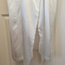 Vintage Relax At Home Satin Robe | White Pink Trim Kimono Loungewear