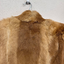 Vintage Rabbit Fur Jacket | Caramel Brown & Cream Patchwork Fur Coat | 1970s Style