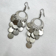Vintage Silver Coin Dangle Earrings – Boho Statement Drop Earrings, Festival Gypsy Style