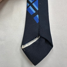 Vintage Australia Retro Abstract Geometric Navy Blue Necktie 1980s 1990s