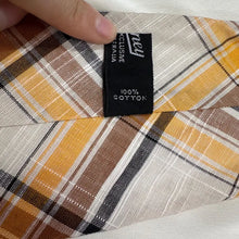 Vintage Rodney Exclusive Cotton Neck Tie | Brown Orange Plaid | Made in Australia | Wide Tie
