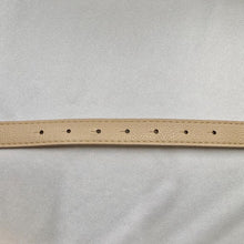Beige Bow Belt / Vintage Inspired Faux Leather Ribbon Belt / Coquette Statement Waist Belt / Gold Tone Detail