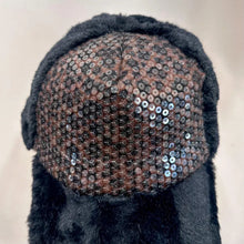 Vintage Faux Fur Trapper Cap | Sequin Leopard Print Y2K Statement Hat