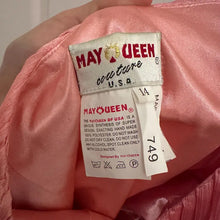 Vintage MAY QUEEN Pink One Shoulder Rosette Cocktail Dress Y2K Prom Dress Size 14