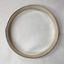 Vintage Black Enamel Bangle | Two-Tone Gold & Silver Tone Bracelet | Minimalist Statement Cuff