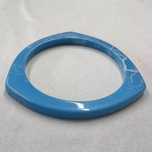 Vintage  Marble Light Blue Geometric Acrylic Bangle Bracelet | Chunky Angular Bracelet | Retro Y2K Jewelry