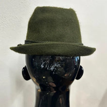 Vintage Olive Green Wool Felt Tyrolean Hat | POLKAP Made in Poland, 54cm