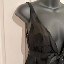 Exclusive Mng Edition Black Polka Dot Chiffon Open Back Maxi Dress Size S