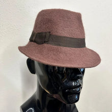 Vintage Light Mocha Wool Felt Fedora Hat | Classic Ribbon Band, Unisex (56cm)