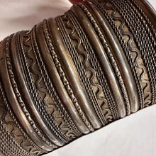Vintage Wide Gold Tone Cuff Bracelet | Tribal Boho Statement Bangle | Adjustable Textured Metal Cuff